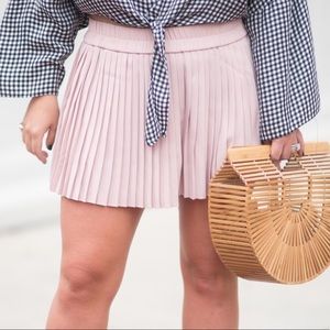Leith Blush Pleated Shorts